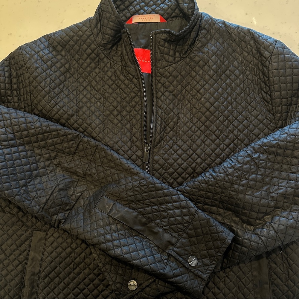 Zara Man Black Quilted Jacket Size L - NWOT - Picture 3 of 6
